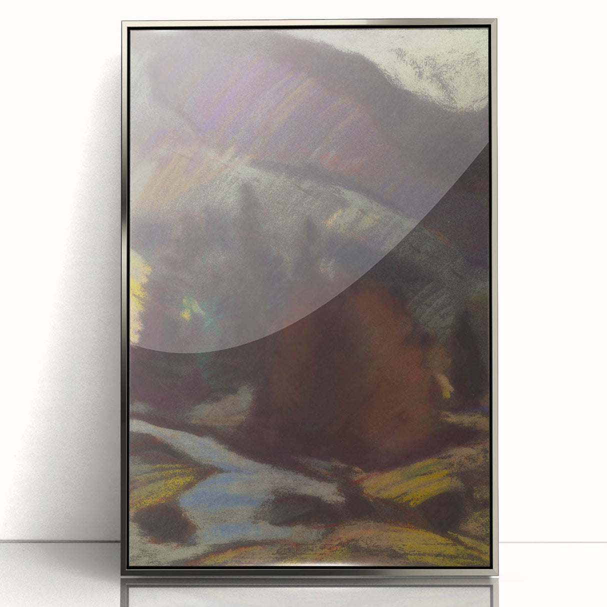 Modern Wall Art - Abstract Mountain Landscape with Earthy Tones