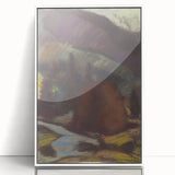 Modern Wall Art - Abstract Mountain Landscape with Earthy Tones