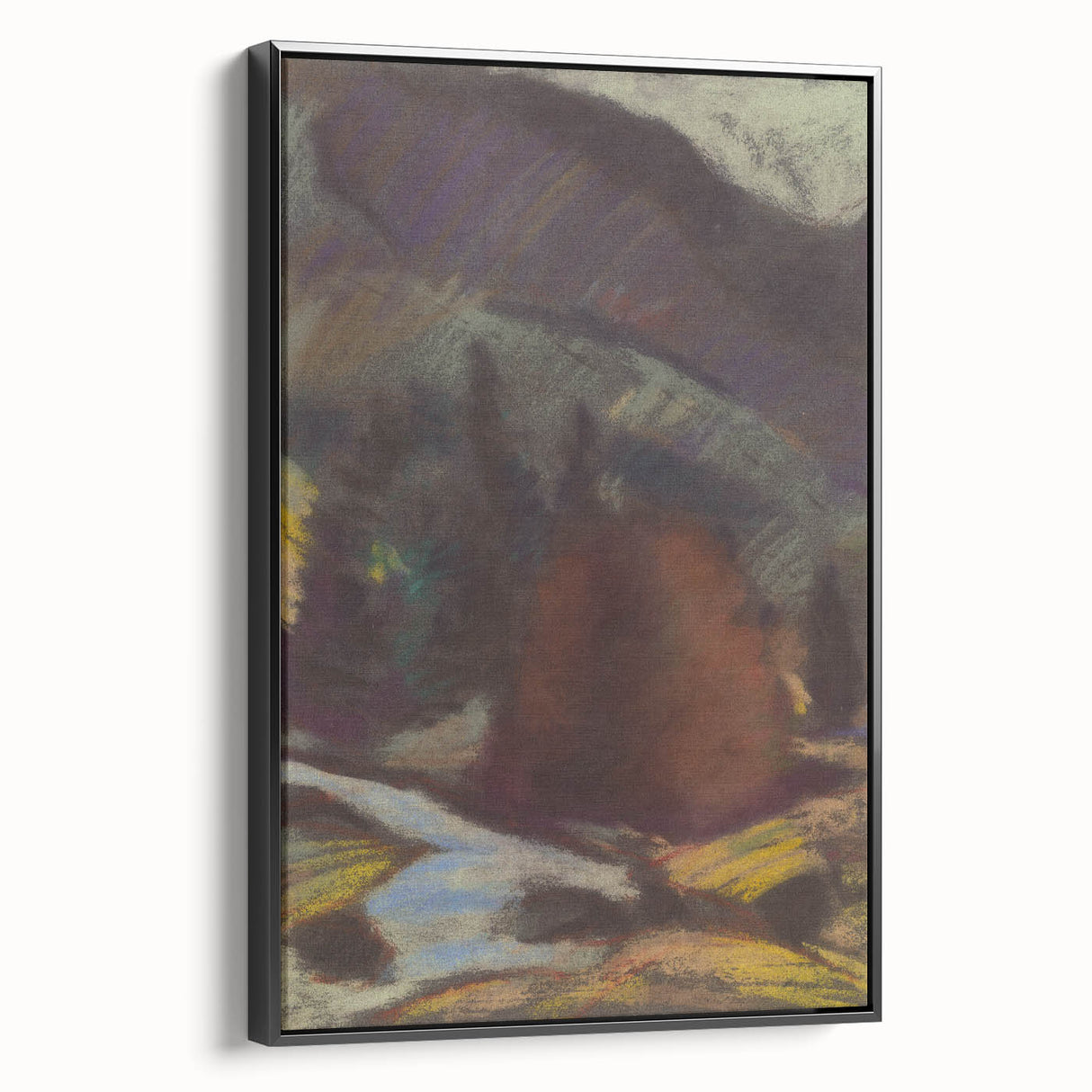 Modern Wall Art - Abstract Mountain Landscape with Earthy Tones