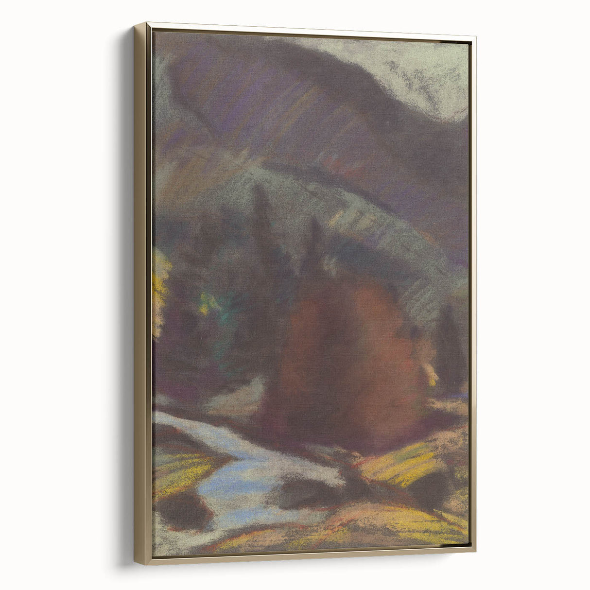 Modern Wall Art - Abstract Mountain Landscape with Earthy Tones