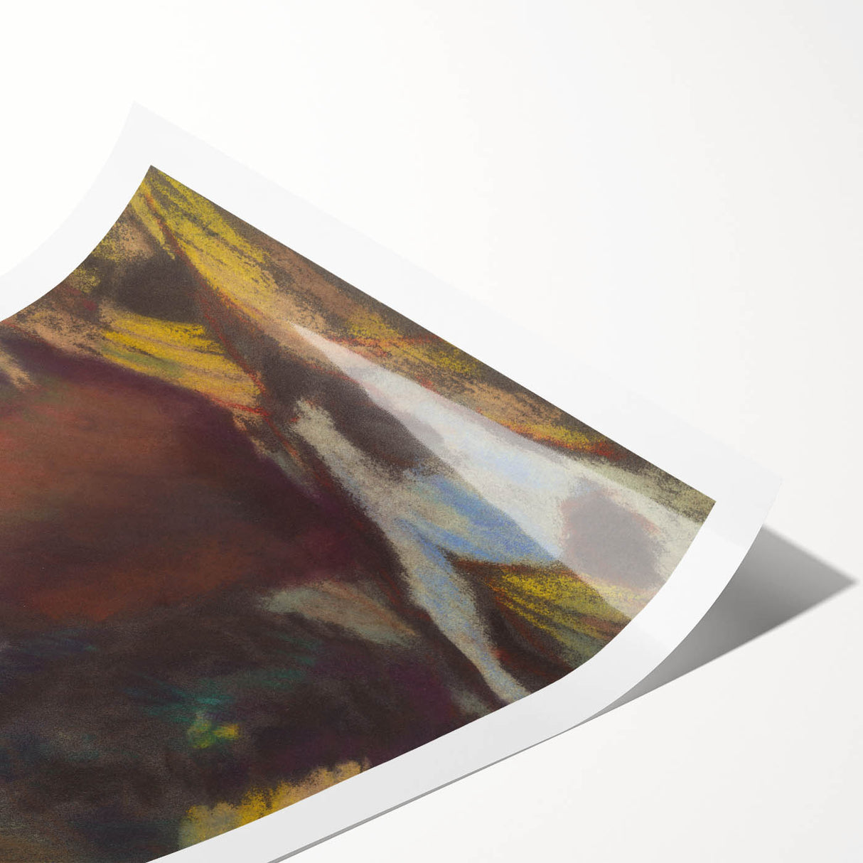 Modern Wall Art - Abstract Mountain Landscape with Earthy Tones