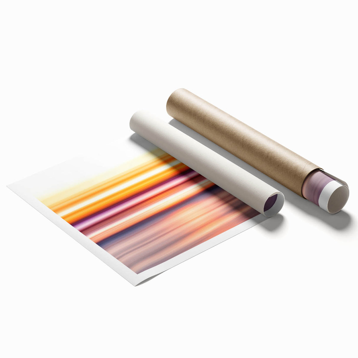 Sunset Light Streaks – Dynamic Abstract Color Motion Wall Art