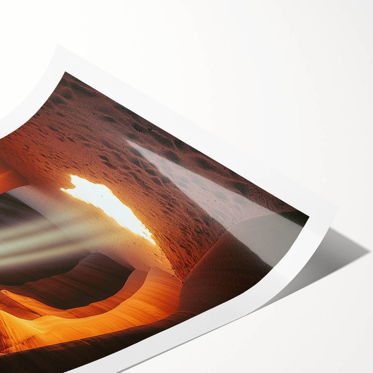 Colorful rolled print of a vibrant cave landscape artwork featuring rich textures and detailed natural elements, perfect for enhancing home decor or art collections.