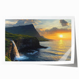 Stunning rolled print showcasing dramatic cliffs in vibrant colors, ideal for home decor. Packaged securely in a protective cardboard tube for easy transport.