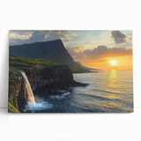 Stretched canvas artwork depicting vibrant cliffs and landscapes, showcasing rich colors and textures, perfect for enhancing home decor in any setting.