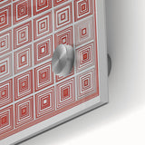 Geometric Bedroom Wall Art – Red and White Modern Canvas Print