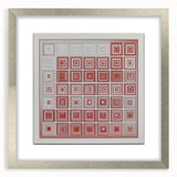 Geometric Bedroom Wall Art – Red and White Modern Canvas Print