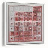 Geometric Bedroom Wall Art – Red and White Modern Canvas Print
