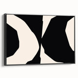 Canvas Art for Dining Area - Modern Black and Beige Print