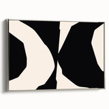 Canvas Art for Dining Area - Modern Black and Beige Print