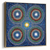 Vibrant Mandala Dot Art – Modern Living Room Canvas Wall Art