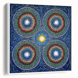 Vibrant Mandala Dot Art – Modern Living Room Canvas Wall Art