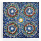 Vibrant Mandala Dot Art – Modern Living Room Canvas Wall Art
