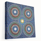 Vibrant Mandala Dot Art – Modern Living Room Canvas Wall Art