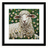 Framed black mat artwork showcasing a collection of 48 intricate animal designs, ideal for nature enthusiasts and modern home decor. Perfect for adding a stylish touch to any living space.