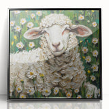 Framed acrylic wall art design showcasing a vibrant animal motif with a sleek black border, perfect for modern decor. Ideal for wildlife enthusiasts and art collectors.