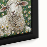 Close-up of a vibrant framed canvas depicting a colorful animal design, showcasing intricate details and textures, perfect for enhancing home decor with nature-inspired art.