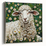 Framed canvas artwork showcasing a vibrant animal design with a silver frame, highlighting intricate details and textures, perfect for modern decor.