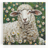 Vibrant stretched canvas artwork depicting a collection of 48 colorful animal illustrations, ideal for home decor or educational purposes, showcasing intricate details and lively colors.