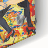 Vivid Expressionist Figures - Colorful Dance Training Canvas Print