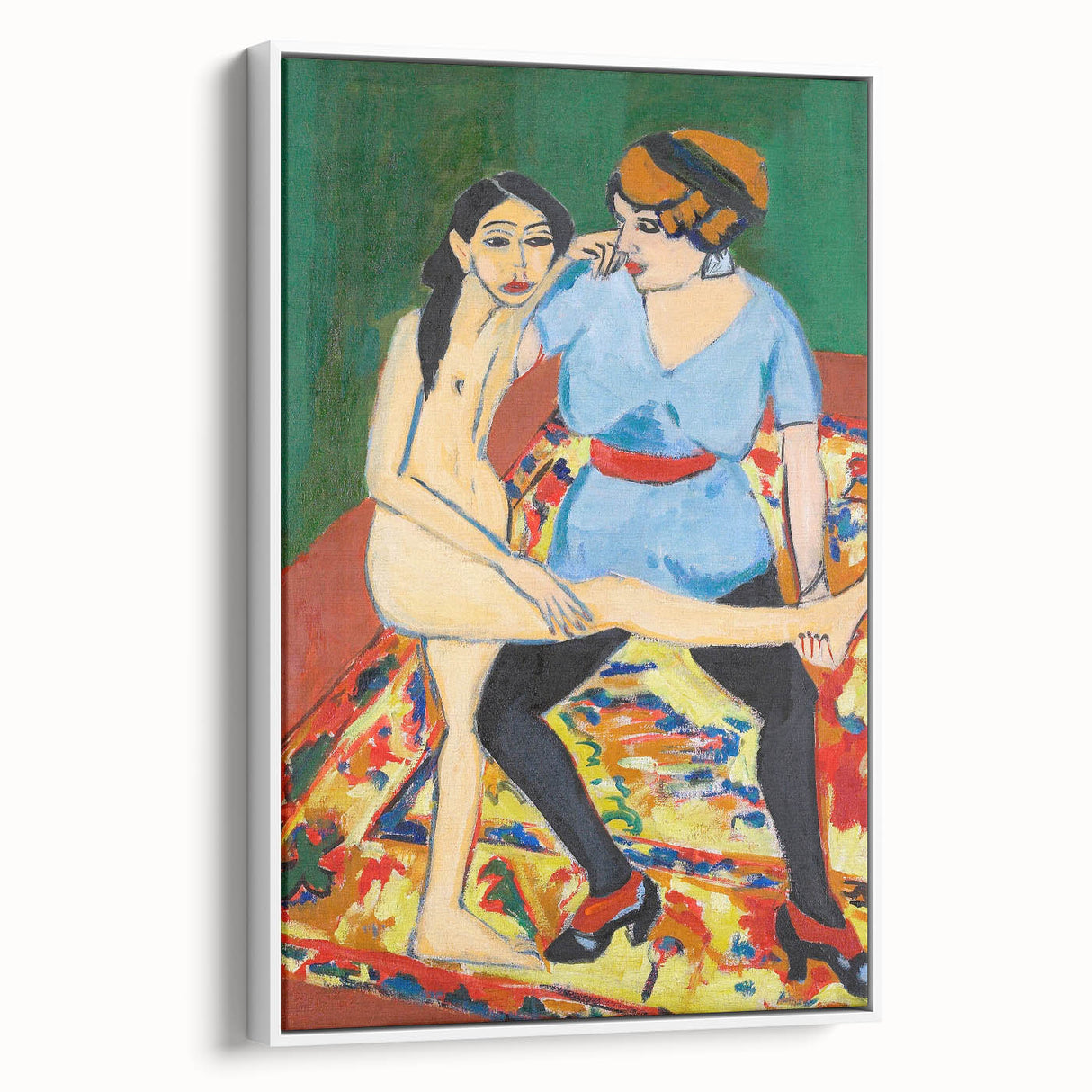 Vivid Expressionist Figures - Colorful Dance Training Canvas Print