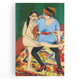 Vivid Expressionist Figures - Colorful Dance Training Canvas Print