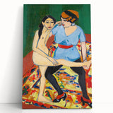Vivid Expressionist Figures - Colorful Dance Training Canvas Print