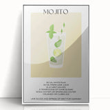 Mid-century modernist art depicting colorful fruits on acrylic, framed in white, ideal for nursery wall art.