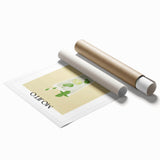 Extra large rolled print featuring a floral design in soft pastel shades.