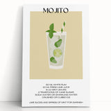 Large black and white stretched canvas depicting assorted kitchen utensils, ideal for kitchen wall art.