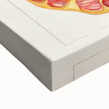 Large art of black and white landscape painting featuring various fruits on stretched canvas, ideal for bedroom wall decor.