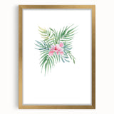 Girls Room Wall Art – Tropical Floral Watercolor Nursery Print