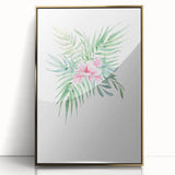 Girls Room Wall Art – Tropical Floral Watercolor Nursery Print