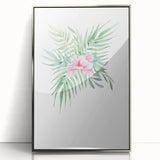 Girls Room Wall Art – Tropical Floral Watercolor Nursery Print