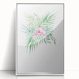 Girls Room Wall Art – Tropical Floral Watercolor Nursery Print