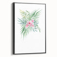 Girls Room Wall Art – Tropical Floral Watercolor Nursery Print
