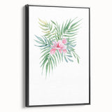 Girls Room Wall Art – Tropical Floral Watercolor Nursery Print