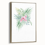 Girls Room Wall Art – Tropical Floral Watercolor Nursery Print