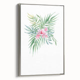 Girls Room Wall Art – Tropical Floral Watercolor Nursery Print