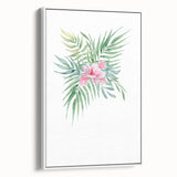 Girls Room Wall Art – Tropical Floral Watercolor Nursery Print