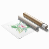 Girls Room Wall Art – Tropical Floral Watercolor Nursery Print