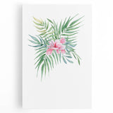 Girls Room Wall Art – Tropical Floral Watercolor Nursery Print
