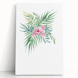 Girls Room Wall Art – Tropical Floral Watercolor Nursery Print