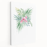 Girls Room Wall Art – Tropical Floral Watercolor Nursery Print