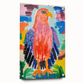 Stretched Canvas Art for Kids – Colorful Eagle Nursery Print