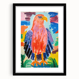 Stretched Canvas Art for Kids – Colorful Eagle Nursery Print