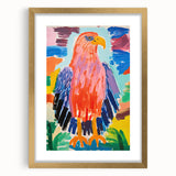 Stretched Canvas Art for Kids – Colorful Eagle Nursery Print