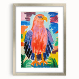 Stretched Canvas Art for Kids – Colorful Eagle Nursery Print