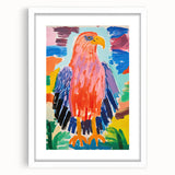 Stretched Canvas Art for Kids – Colorful Eagle Nursery Print
