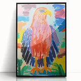 Stretched Canvas Art for Kids – Colorful Eagle Nursery Print